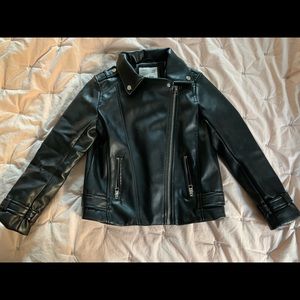 Girls Zara faux leather jacket size 8